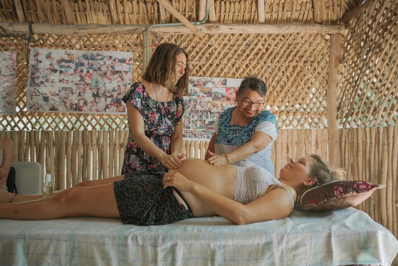 Uterus-Massage